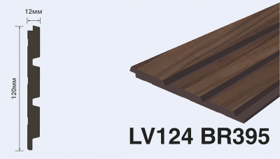 Панель LV124 BR395 HI WOOD 120,0мм х 12,0мм х 2,7м.  (16 шт.)